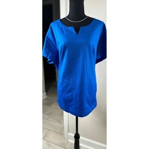 Amazon Essentials Blue V-Neck Short‎ Sleeve T-Shirt Top Women's 2X